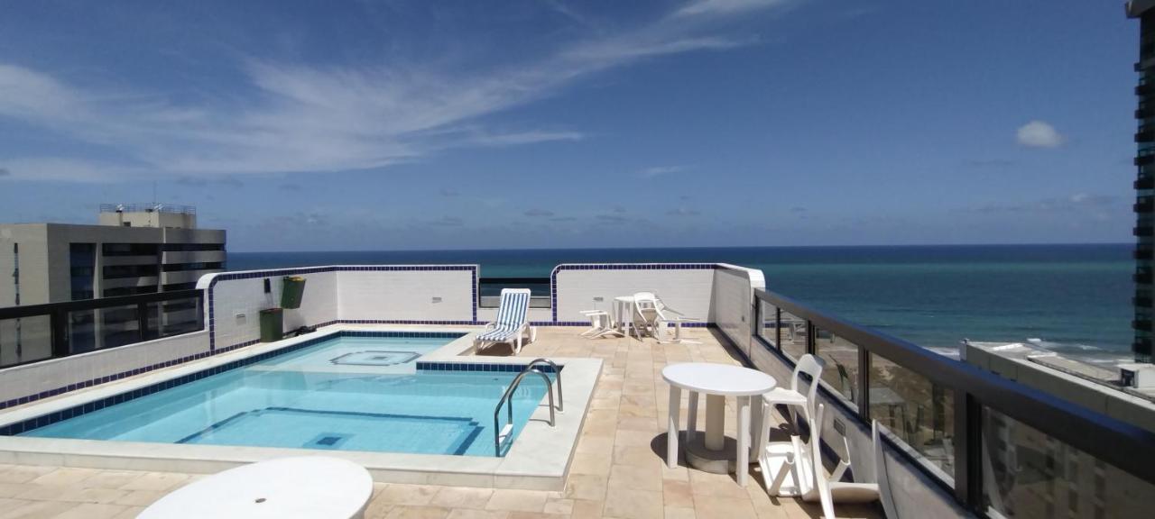 Apartamento com vista para o Mar e Piscina na cobertura. Recife Bagian luar foto